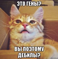 это гены? вы поэтому дебилы?