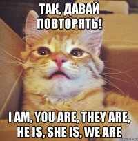 так, давай повторять! i am, you are, they are, he is, she is, we are