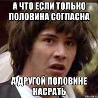 а что если только половина согласна а другой половине насрать