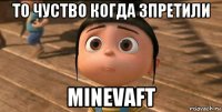 то чуство когда зпретили minevaft