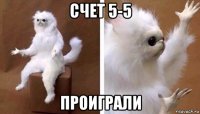 счет 5-5 проиграли