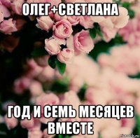 олег+светлана год и семь месяцев вместе