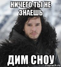 ничего ты не знаешь дим сноу