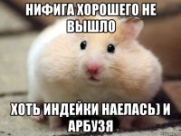 нифига хорошего не вышло хоть индейки наелась) и арбузя