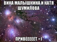 вика малышкина и катя шумилова привееееет =)