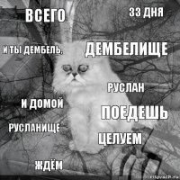 всего поедешь дембелище ждём и домой 33 дня целуем и ты дембель, Русланище Руслан