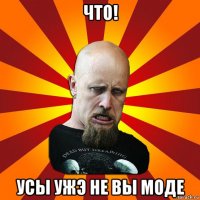 что! усы ужэ не вы моде