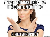 убедительная просьба не зовите меня в кс я не террорист