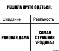 Решила круто одеться: Роковая дама Самая страшная уродина:(