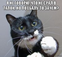 я не говорю, что не срал в тапок, но по ебалу-то зачем? 