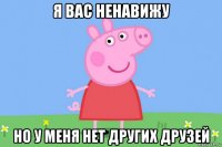 я вас ненавижу но у меня нет других друзей