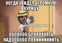 когда увидел огромную курицу ооооооо бляяяяяять надоооооо ловииииииить