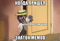 когда пришел знаток мемов