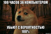 100 часов за компьютером убьют с вероятностью 100%