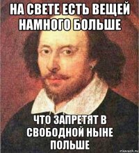 на свете есть вещей намного больше что запретят в свободной ныне польше