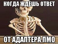когда ждешь ответ от адаптера пмо