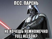 псс, парень не хочешь немножечко full nelson?