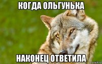 когда ольгунька наконец ответила