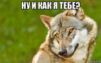 ну и как я тебе? 