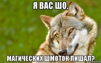 я вас шо, магических шмоток лишал?