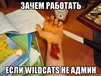 зачем работать если wildcats не админ