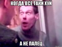 когда все таки хуй а не палец