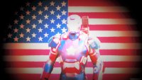 Создать мем American iron man