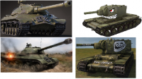 Создать мем Кв-2 и ис-3