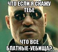 что если я скажу тебе что все блатные-уебища?