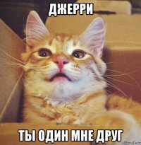 джерри ты один мне друг