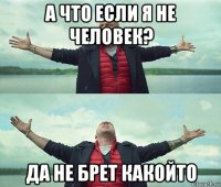 а что если я не человек? да не брет какойто