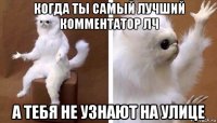 когда ты самый лучший комментатор лч а тебя не узнают на улице