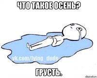 что такое осень? грусть.