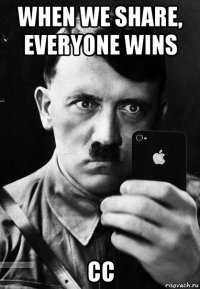 when we share, everyone wins cc
