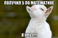 получил 5 по математике я крут!!!