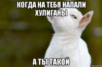 когда на тебя напали хулиганы а ты такой