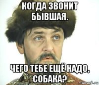 когда звонит бывшая. чего тебе ещё надо, собака?