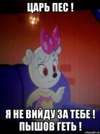 царь пес ! я не вийду за тебе ! пышов геть !