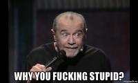  why you fucking stupid?
