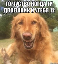 то чуство когда ти двоешник и утебя 12 