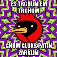 es trchum em trchum gnum gluxs patin zarkum