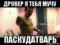 дровер я тебя мучу паскудатварь