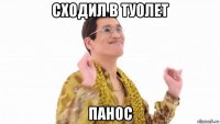 сходил в туолет панос