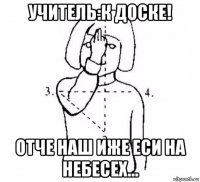 учитель:к доске! отче наш иже еси на небесех...