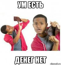 ум есть денег нет