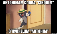 антонімам слова "сінонім" з'яўляецца "антонім"