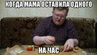 когда мама оставила одного на час
