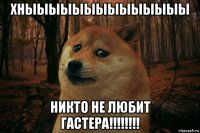 хныыыыыыыыыыыыыы никто не любит гастера!!!!!!!!