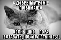 с добрым утром!!! любимая))) солнышко пора вставать,,, кофе(¥) стынет;-)