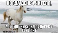 когда день учителя, а ты ещё не купил подарок в sunlight